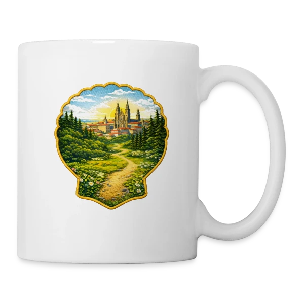 Chemin de Compostelle : L'Aventure du Pèlerinage sur Mug blanc