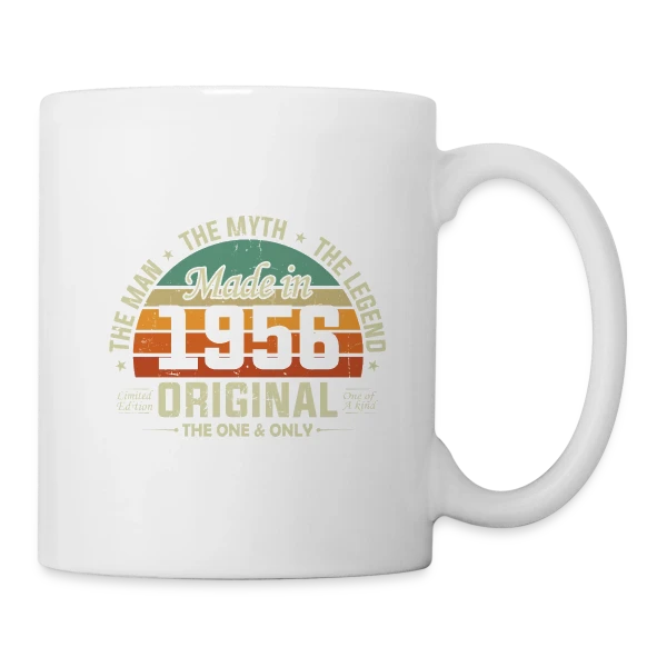 Né en 1956 Mythe Légende sur Mug blanc