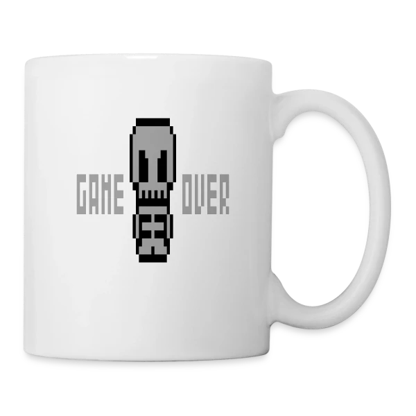 Pixelsquelette : L'Art Macabre en Pixel Art sur Mug blanc