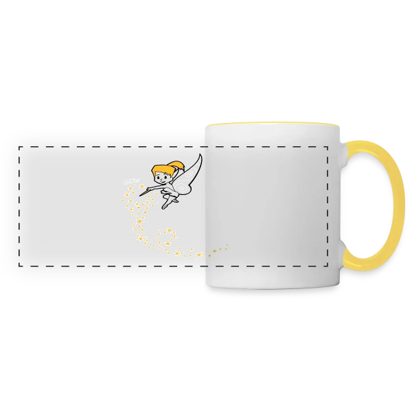 Fée Céleste sur Mug panoramique contrasté et blanc