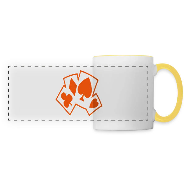 As du Poker : Maître des Cartes sur Mug panoramique contrasté et blanc
