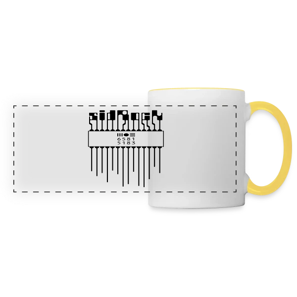 SID Rocks! La Puissance du SID sur Mug panoramique contrasté et blanc