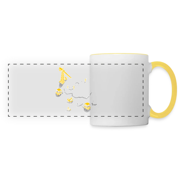 Chantier de la Mémoire sur Mug panoramique contrasté et blanc