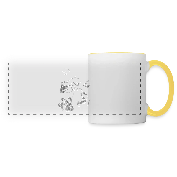 Monde Onirique sur Mug panoramique contrasté et blanc