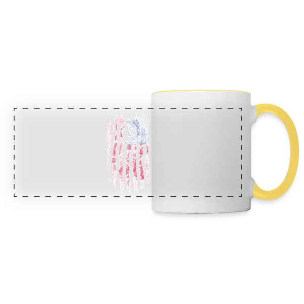 Drapeau Spatial sur Mug panoramique contrasté et blanc