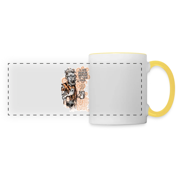 Hipster Zombie : Le Style Avant l'Heure sur Mug panoramique contrasté et blanc