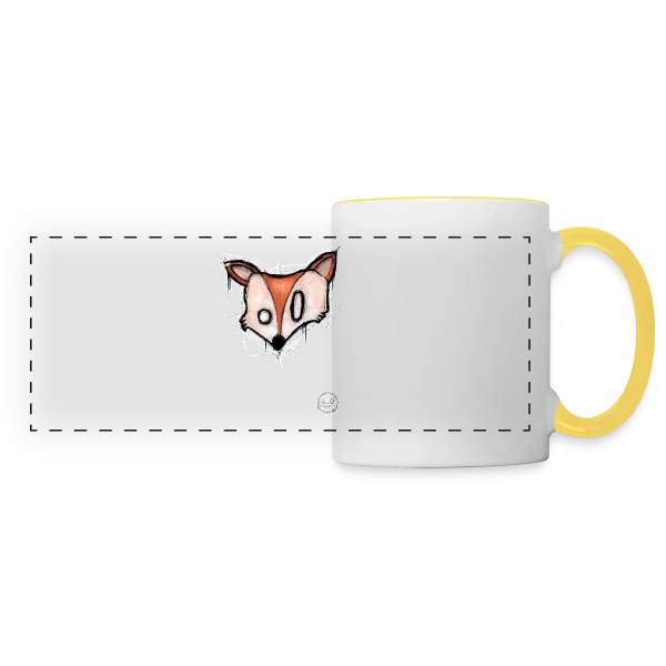Renard Stylisé K-nimals sur Mug panoramique contrasté et blanc