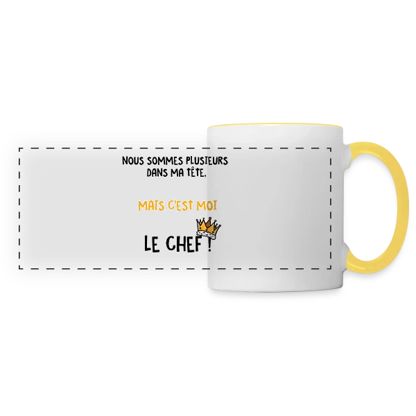 Esprit Éclaté sur Mug panoramique contrasté et blanc