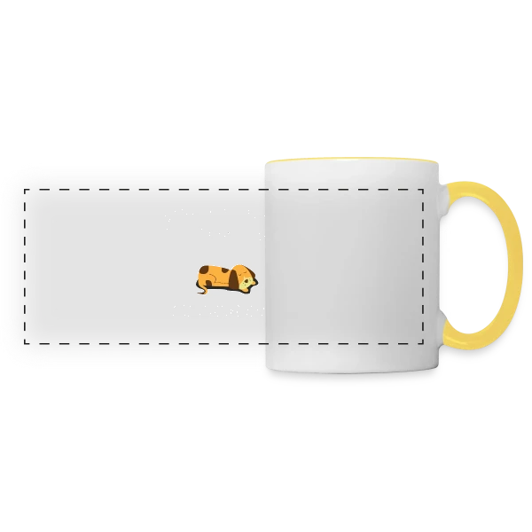 L'Art de Ne Rien Faire sur Mug panoramique contrasté et blanc