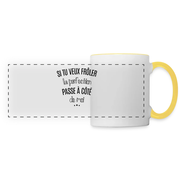 Esprit Perfection sur Mug panoramique contrasté et blanc