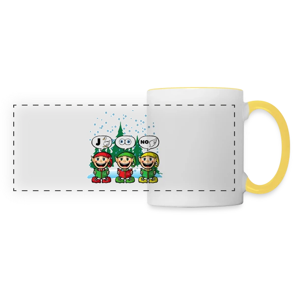 Esprit de Noël sur Mug panoramique contrasté et blanc