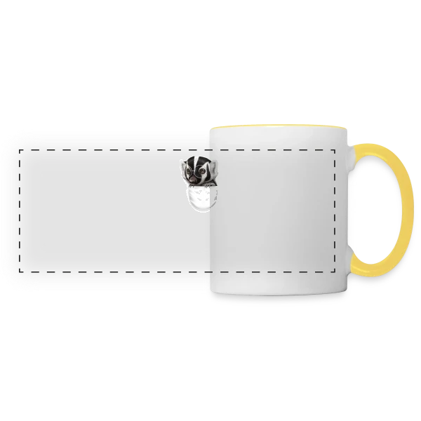 Blaireau de Poche Caché sur Mug panoramique contrasté et blanc