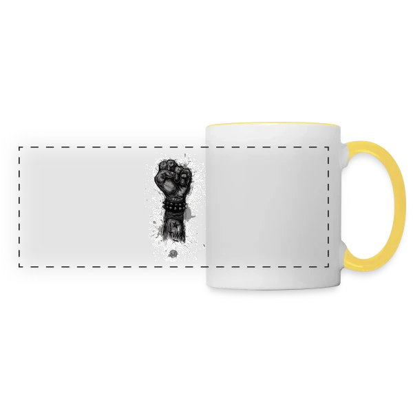 Punk is Not Dead : Rébellion Éternelle sur Mug panoramique contrasté et blanc