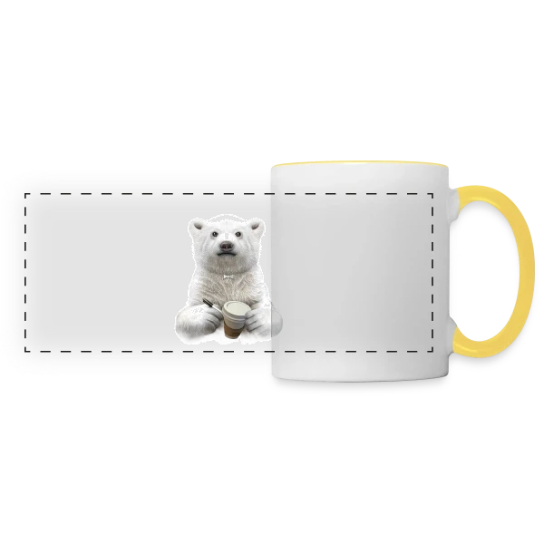 Le Barista passionné sur Mug panoramique contrasté et blanc