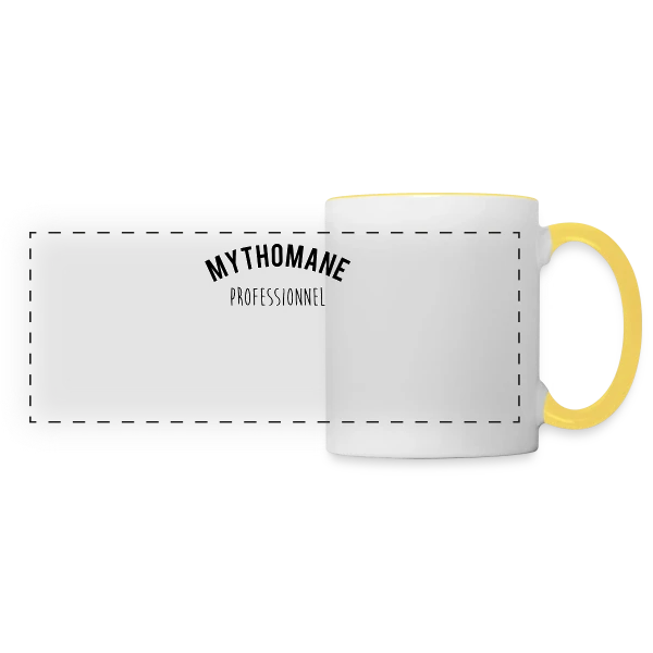 Maître Mythomane sur Mug panoramique contrasté et blanc