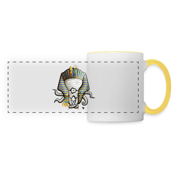 Poulpankhamon sur Mug panoramique contrasté et blanc