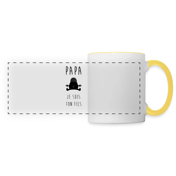 Iconique "Je suis ton père" - Cadeau Papa sur Mug panoramique contrasté et blanc