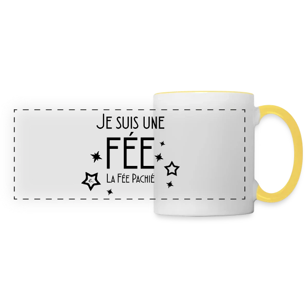 Révèle la Fée en Toi sur Mug panoramique contrasté et blanc