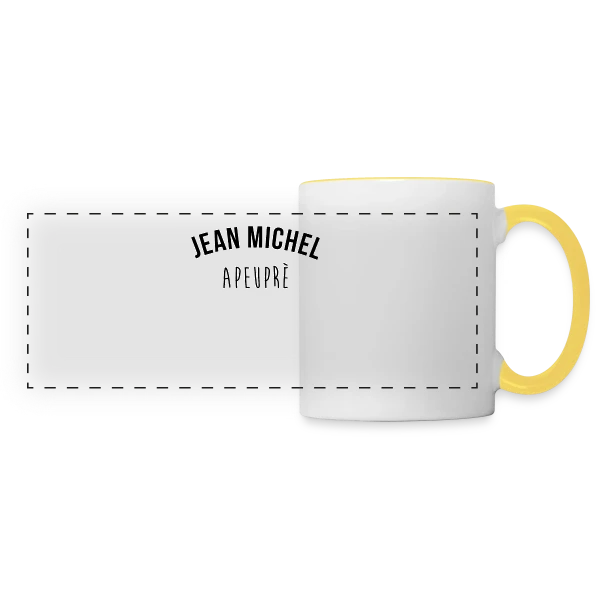 Jean-Michel À Peu Près : L'Expert de l'Approximation sur Mug panoramique contrasté et blanc