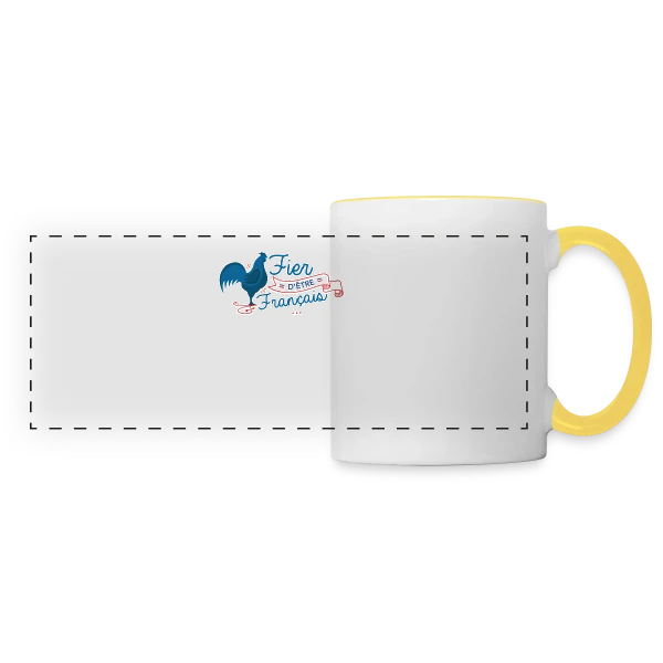 Fierté Française : Élégance et Patrie sur Mug panoramique contrasté et blanc