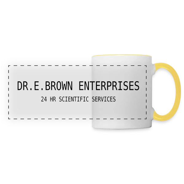 Dr. Brown : Architecte du Temps sur Mug panoramique contrasté et blanc