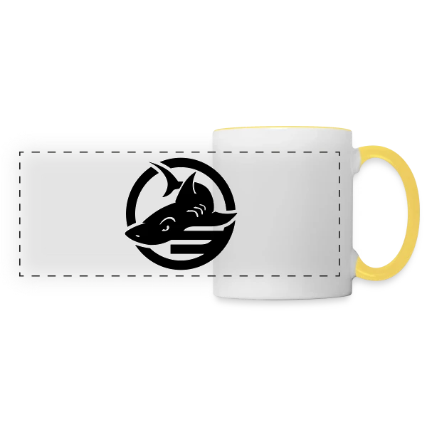 Requin Mystère des Abysses sur Mug panoramique contrasté et blanc