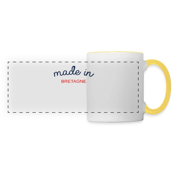 Made in Bretagne: L'Authentique Fierté Bretonne sur Mug panoramique contrasté et blanc