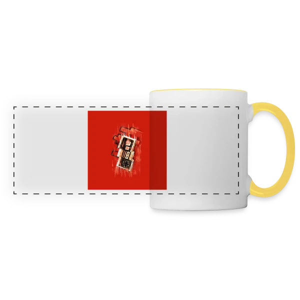 Vibration NES Rouge Rétro sur Mug panoramique contrasté et blanc