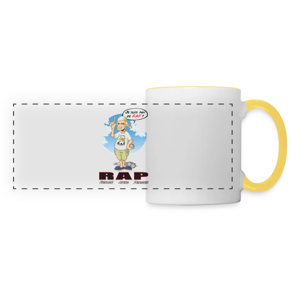 Retraite Idéale : Apéro & Pétanque à Volonté sur Mug panoramique contrasté et blanc