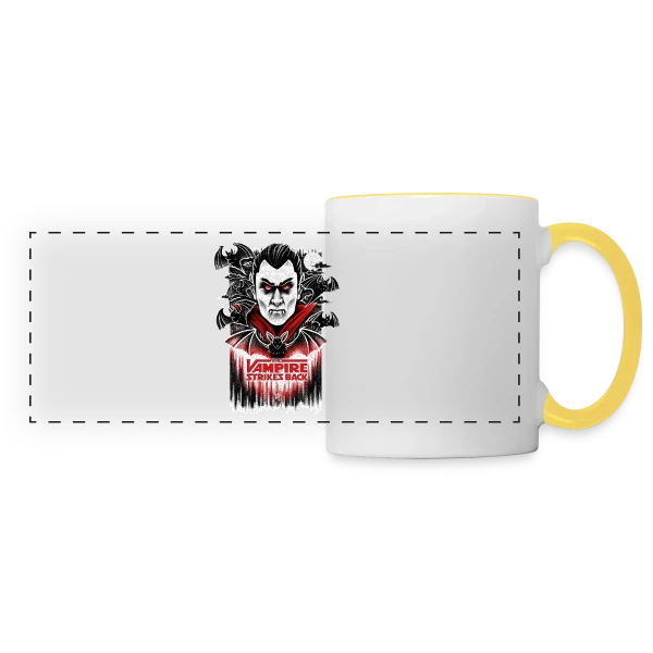 Le Retour du Vampire V2 sur Mug panoramique contrasté et blanc