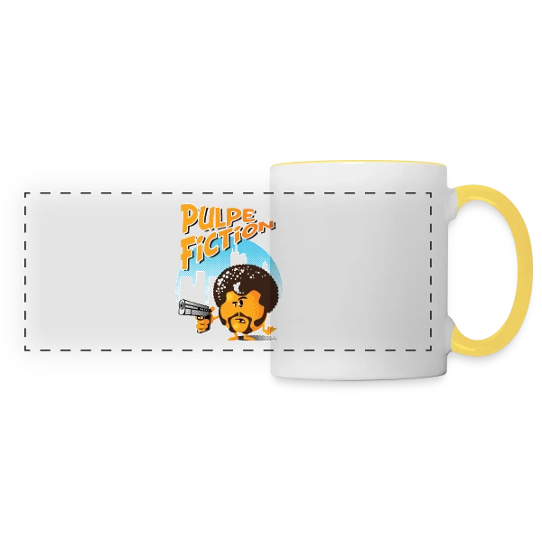 Pulp Fiction Réinterprété : L'Hommage Culte sur Mug panoramique contrasté et blanc