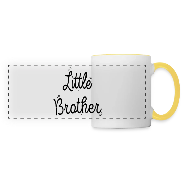 Petit Frère Adoré sur Mug panoramique contrasté et blanc