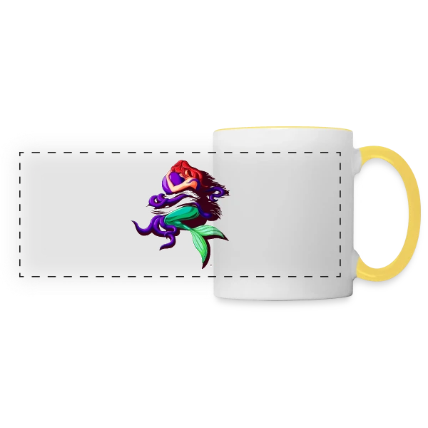 Rêve de Femme de Pêcheur sur Mug panoramique contrasté et blanc