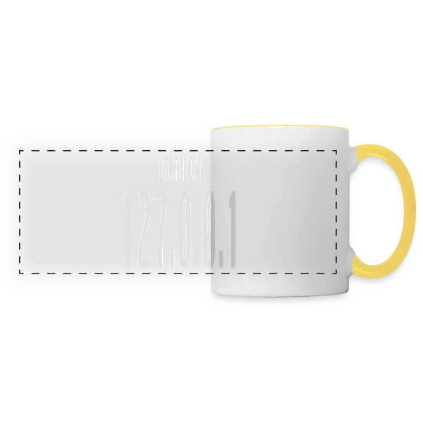 Localhost 127.0.0.1 - No Place Like Home pour Geek sur Mug panoramique contrasté et blanc