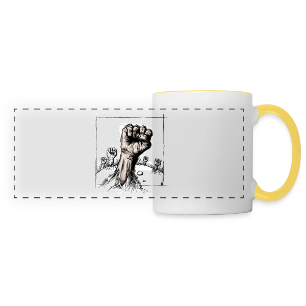 Punk's Not Dead : Mort-Vivant Rebelle sur Mug panoramique contrasté et blanc