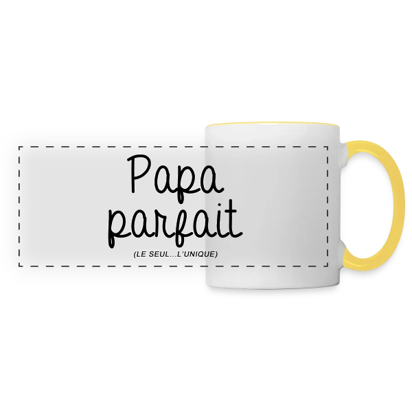 Papa Parfait sur Mug panoramique contrasté et blanc