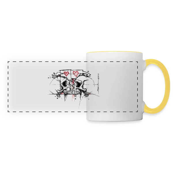 Amants Éternels sur Mug panoramique contrasté et blanc