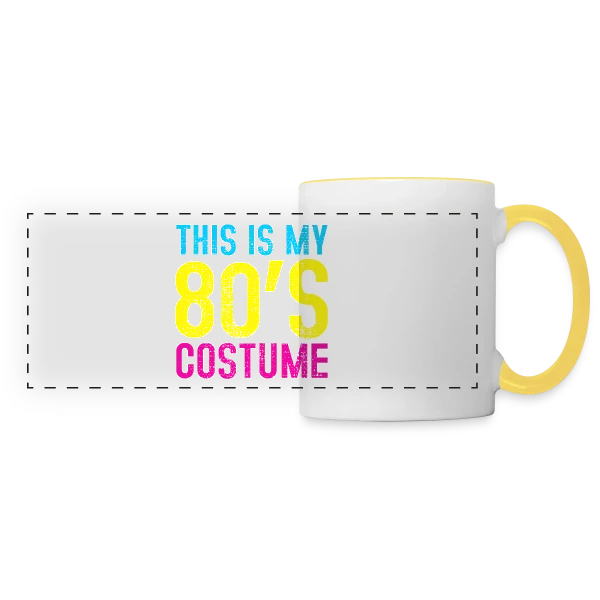 Mon Costume Années 80 sur Mug panoramique contrasté et blanc