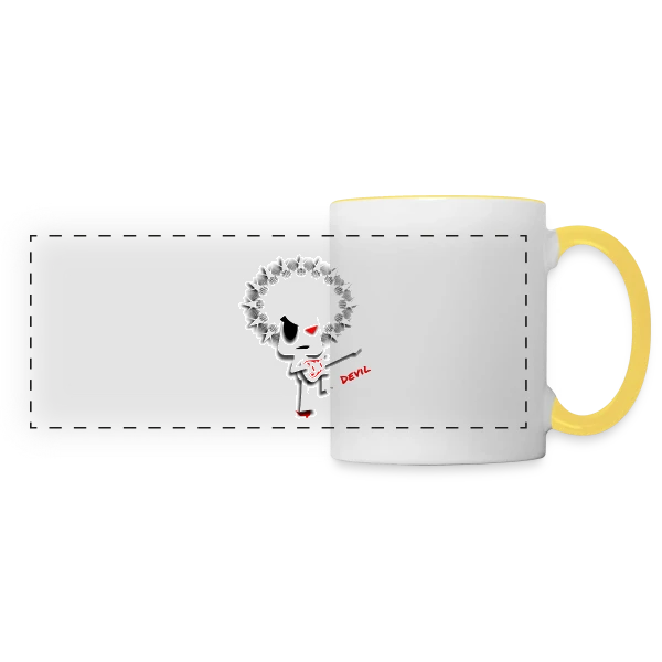 Devil Rock : L'Esprit Rebelle sur Mug panoramique contrasté et blanc