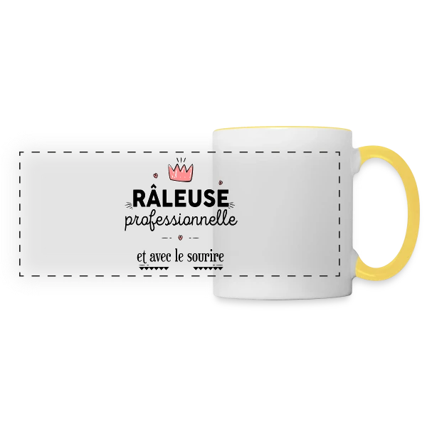 Râleuse Professionnelle sur Mug panoramique contrasté et blanc