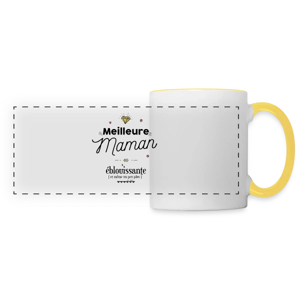 Maman Éblouissante : La Plus Belle des Lumières sur Mug panoramique contrasté et blanc