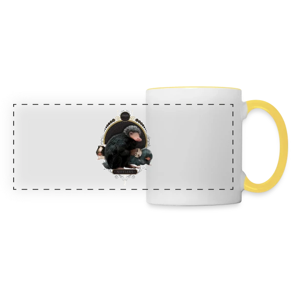 Nifflers Créatures Fantastiques sur Mug panoramique contrasté et blanc