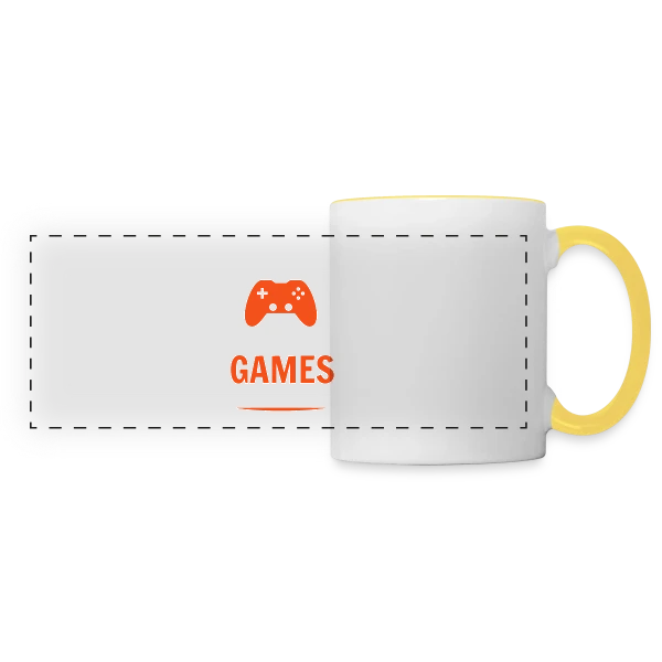 Manette Gaming sur Mug panoramique contrasté et blanc