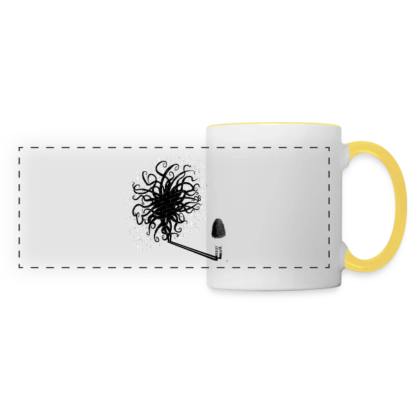 Maman, je suis le Kraken ! sur Mug panoramique contrasté et blanc