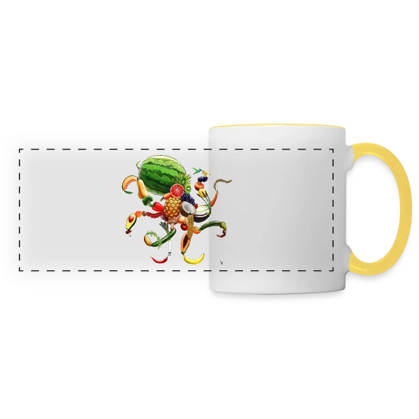 Pulpi Frutti : Saveur Marine Originale sur Mug panoramique contrasté et blanc