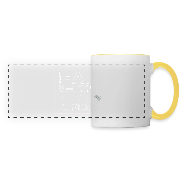 Esprit Gaming : L'Essentiel du Joueur sur Mug panoramique contrasté et blanc