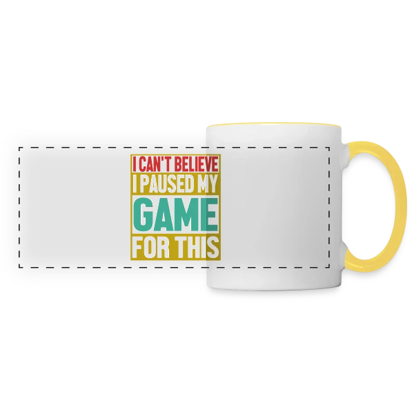 Gamer Authentique : Affichez Votre Vraie Nature sur Mug panoramique contrasté et blanc