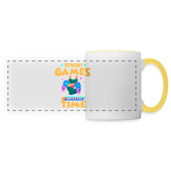 Style Gaming Rétro sur Mug panoramique contrasté et blanc