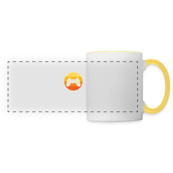 Manette Rétro Gaming sur Mug panoramique contrasté et blanc