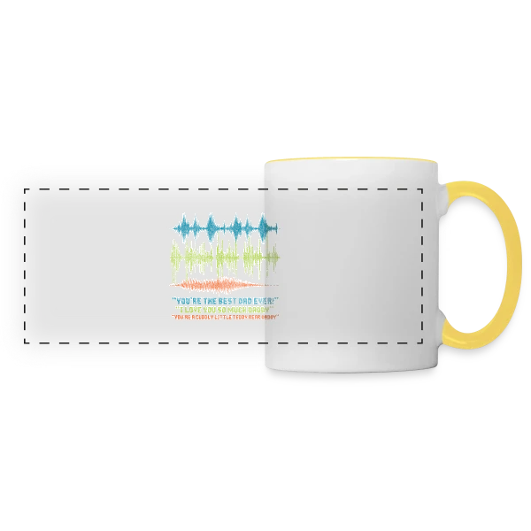 'Merci Papa' - Le Cadeau Unique d'une Fille à son Père sur Mug panoramique contrasté et blanc